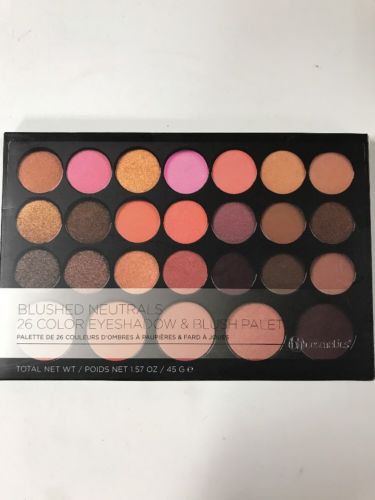 BH COSMETICS Blushed Neutrals 26 Color Eyeshadow and Blush Palette NEW IN BOX