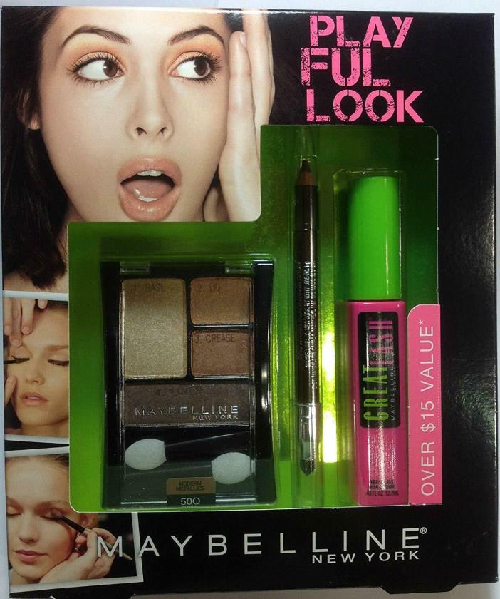 Maybelline Box Set: Eye Shadow, Eye Liner, Mascara - PLAYFUL LOOK