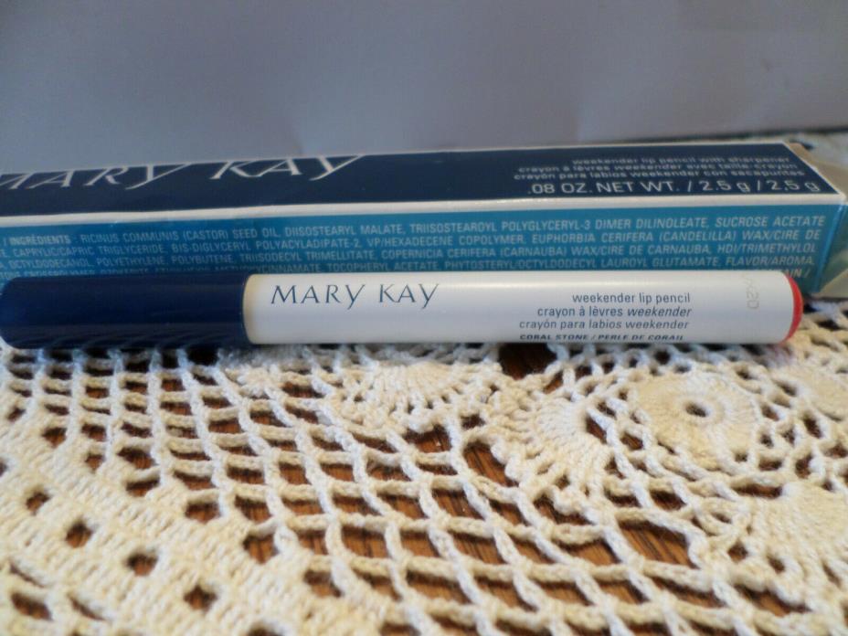 Mary Kay Weekender Lip Pencil With Sharpener~New in Box~Coral Stone Discontinued
