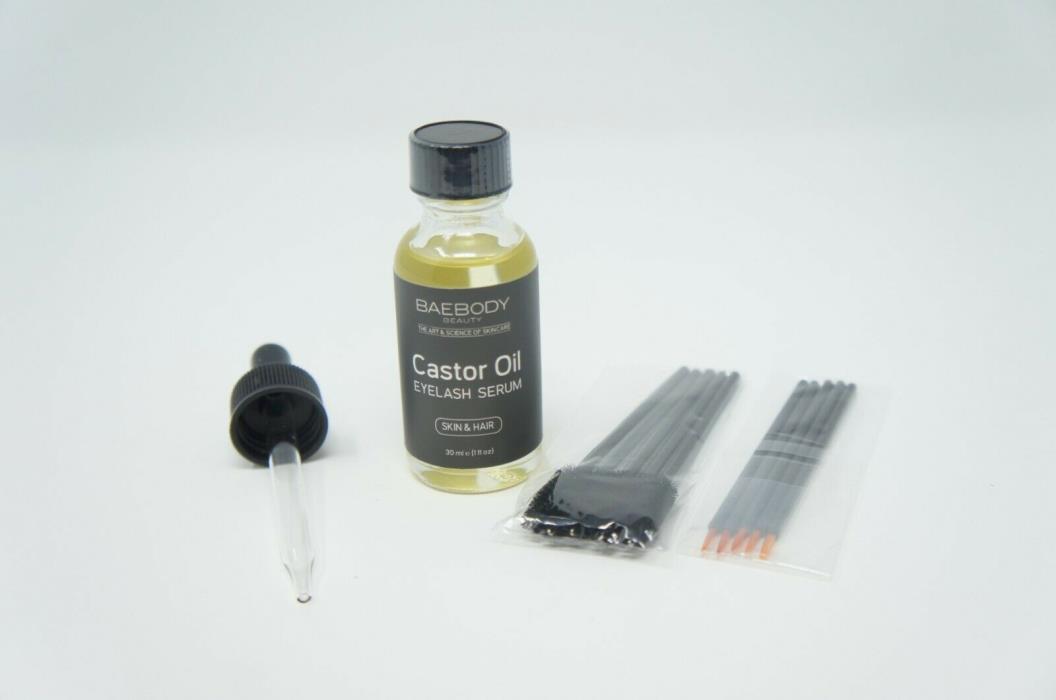 Baebody Castor Oil Eyelash Serum 30 ml. with Applicators EXP: 01/25/21 (H-16)