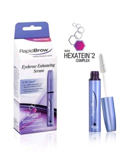 RapidBrow Eyebrow Enhancing Serum with Hexatein Complex, 3ml, 1 Fl oz NEW