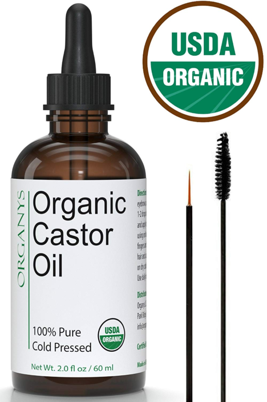 Organic Castor Oil 2oz, USDA Certified, For Longer Fuller Thicker Looking Hair E