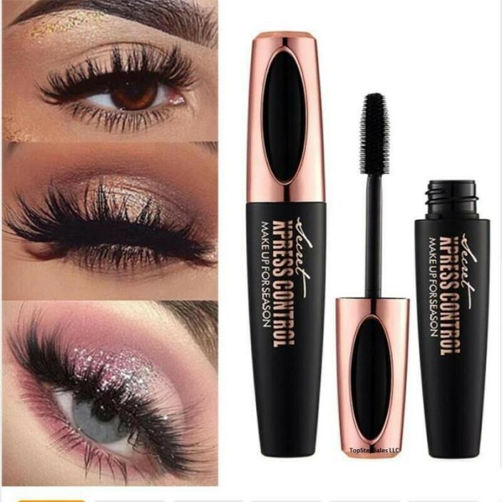 4D Silk Fiber Eyelash Mascara Extension Makeup Black Waterproof Eye Lashes USA