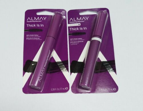 Set of 2 Almay Thickening Mascara - Thick Is In  Black Noir.  100% Thicker