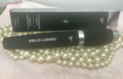 NIB IT COSMETICS Hello Lashes 5 In 1 Volumizing Mascara BLACK .33 oz Full Size