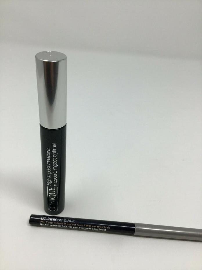 Clinique High Impact Optimal Mascara 01 Black .28 & 01 Intense Black Eye Pencil