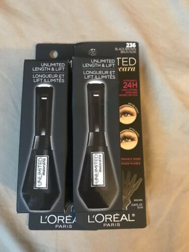 L'Oreal Unlimited Mascara ~ 236 Black Brown FREE SHIPPING! Lot Of 2!!