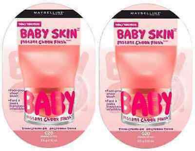 2pk Maybelline Baby Skin Instant Cheek Flush 'Pop Of Peach' .16 oz