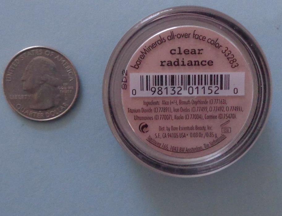 bareMinerals All-Over Face Color Clear Radiance Full size .03 oz / .85 g