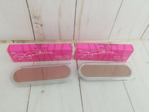 Lot of 2 Mary Kay Signature Cheek Color Blush Burnished Bronze & Teaberry
