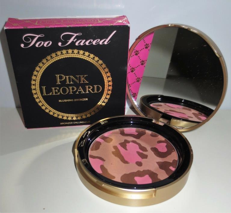 *TOO FACED ? PINK LEOPARD BLUSHING BRONZER HIGHLIGHTER GLOW PINK BRONZE FULL NEW