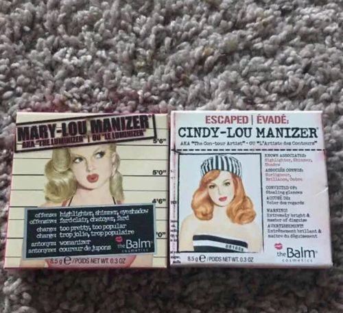 the Balm Mary Lou Manizer Highlighter And Cindy Lou Bundles Authentic! 2 Lot
