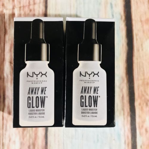 Nyx Makeup Away We Glow Liquid Booster White Base W/ Blue Chromatic Pearl