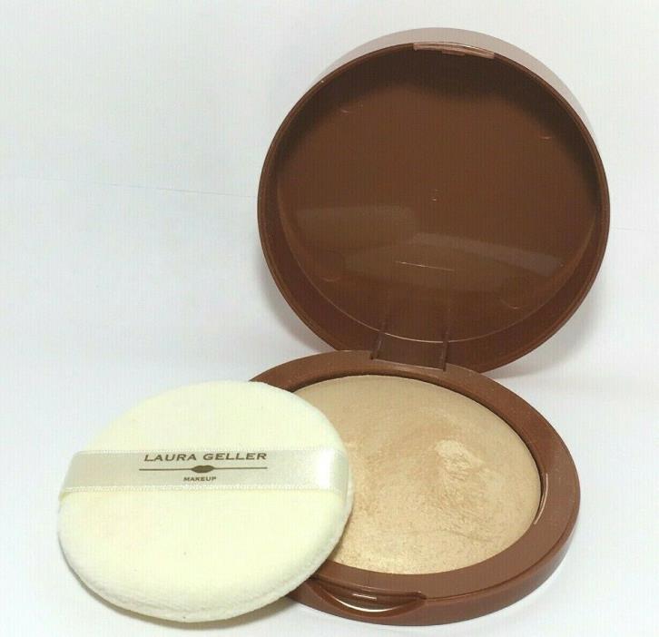 Laura Geller Baked Face & Body Frosting Sugar Glow .85oz FULL SIZE With Puff