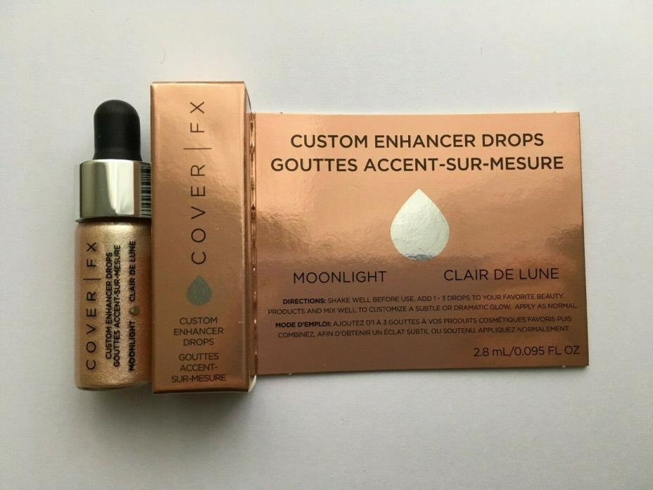 CoverFX Cover FX Custom Enhancer Drops Moonlight Mini Sample Size 2.8ml 0.095oz