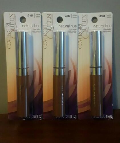 3 COVERGIRL QUEEN NATURAL HUE CONCEALER Q330 COCOA NEW