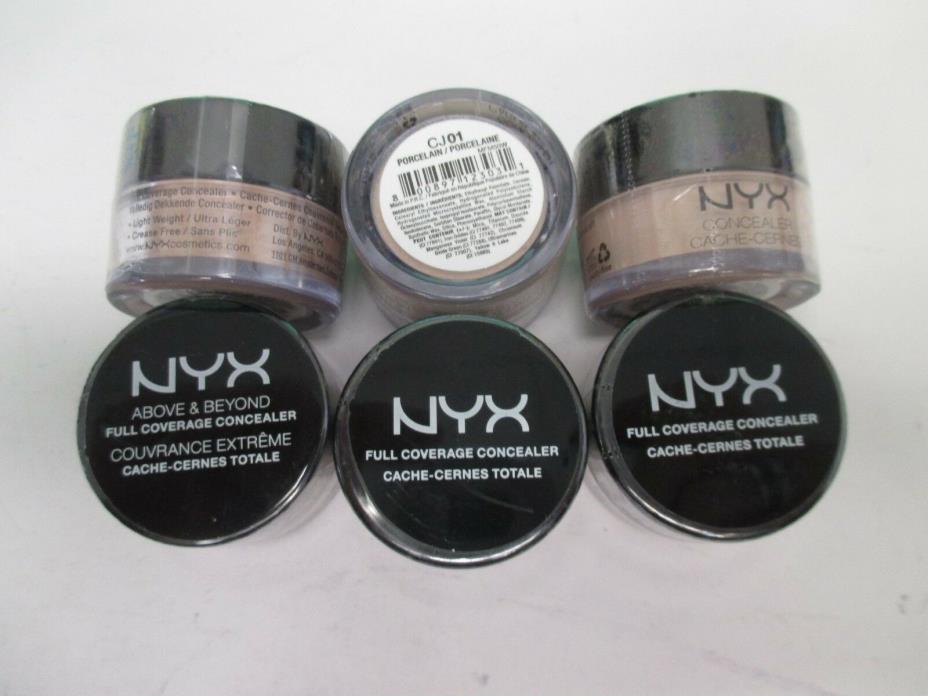 6 NYX FULL COVERAGE CONCEALER #CJ01 PORCELAIN - AA 16081