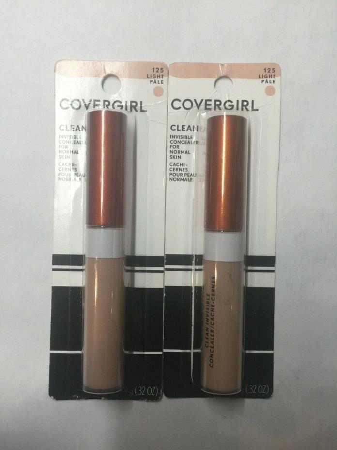 (2) Covergirl Clean Invisible Concealer, 125 Light