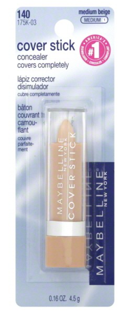 (1) Maybelline Cover Stick Concealer, 140 Medium Beige