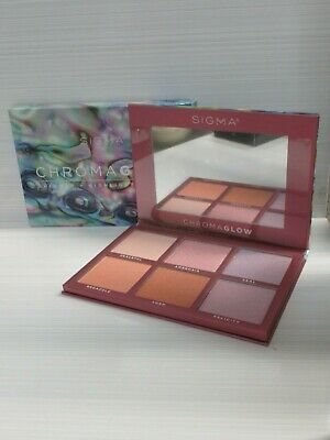SIGMA BEAUTY CHROMA GLOW SHIMMER + HIGHLIGHT PALETTE BOXED