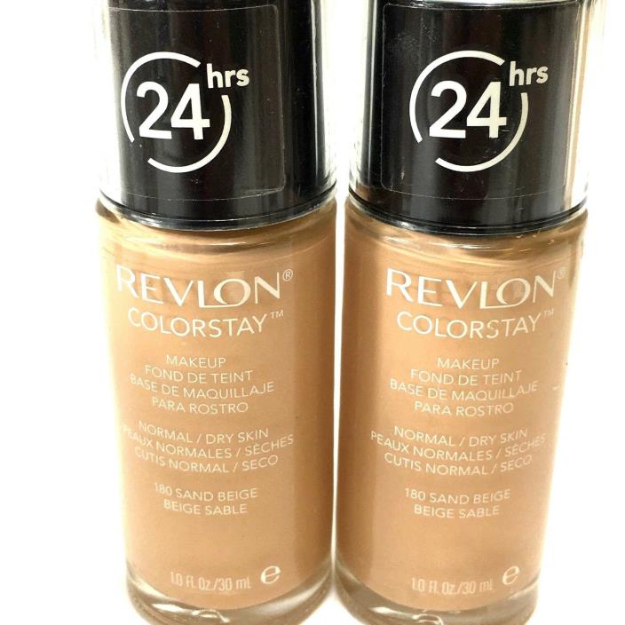 New Revlon Colorstay Makeup Foundation 24Hrs Normal Dry Skin #180 Sand Biege