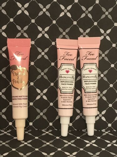 Too Faced Primer & 1X Peachy Matte Primer & 2 X HangoverRx *NEW* Travel Size