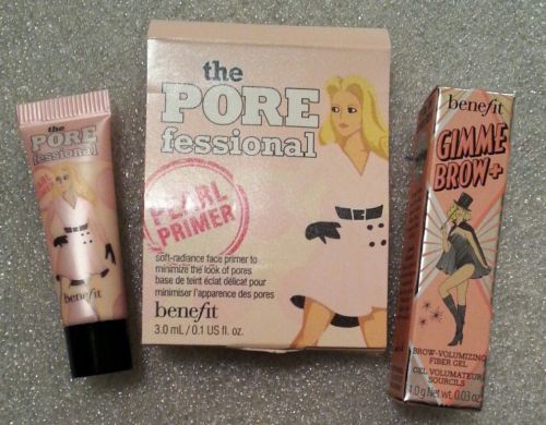 Benefit GIMME BROW+ shade 3 & The Porefessional Pearl Primer x2 Sample Lot