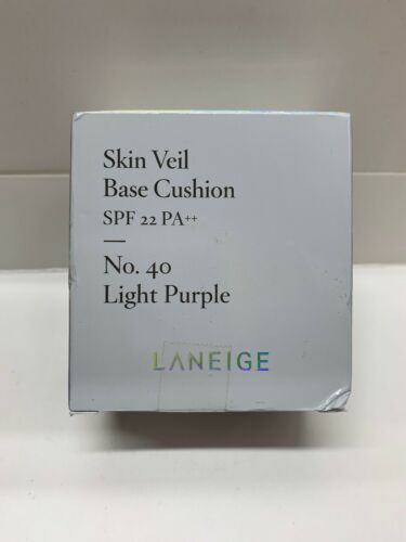 NEW Laneige Skin Veil Base Cushion SPF22 PA++ No. 40 LIGHT PURPLE Sealed