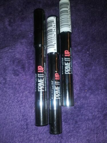 3 lot Lip Primer Prime It Up Multi Benefit Primer Maybelline New Sealed sticks