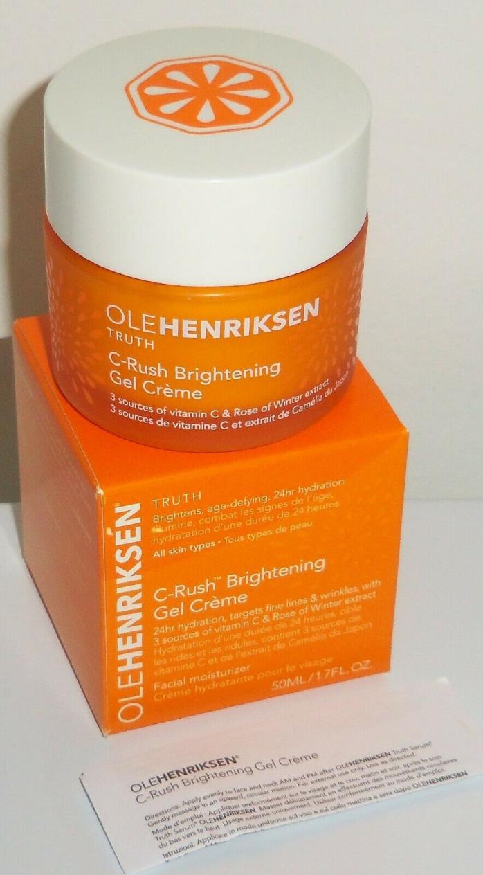 Ole Henriksen C Rush Brightening Face Gel Creme - 1.7oz FullSz / BRAND NEW BOXED