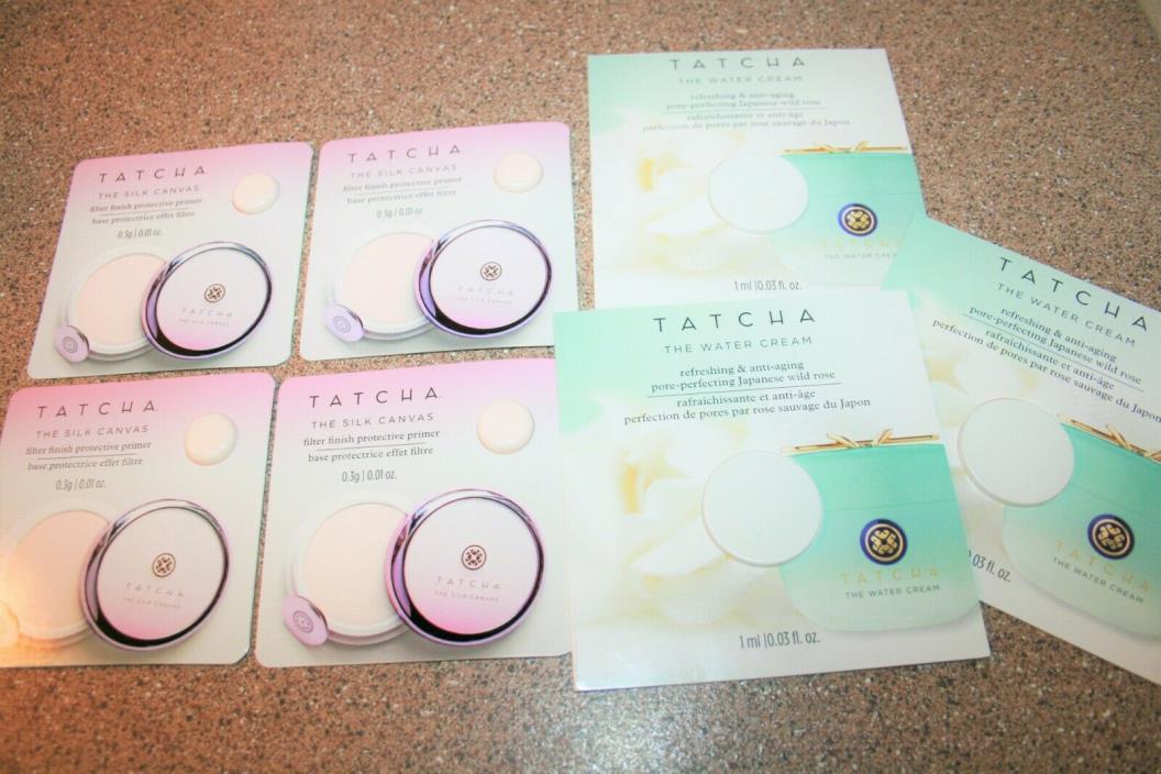 Tatcha The Silk Canvas Filter Finish Protective Primer / Water Cream Samples Lot