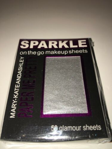 Mary Kate and Ashley SILVER SPARKLE On The Go Glamour Sheets, 50/Pack, Lot #D85