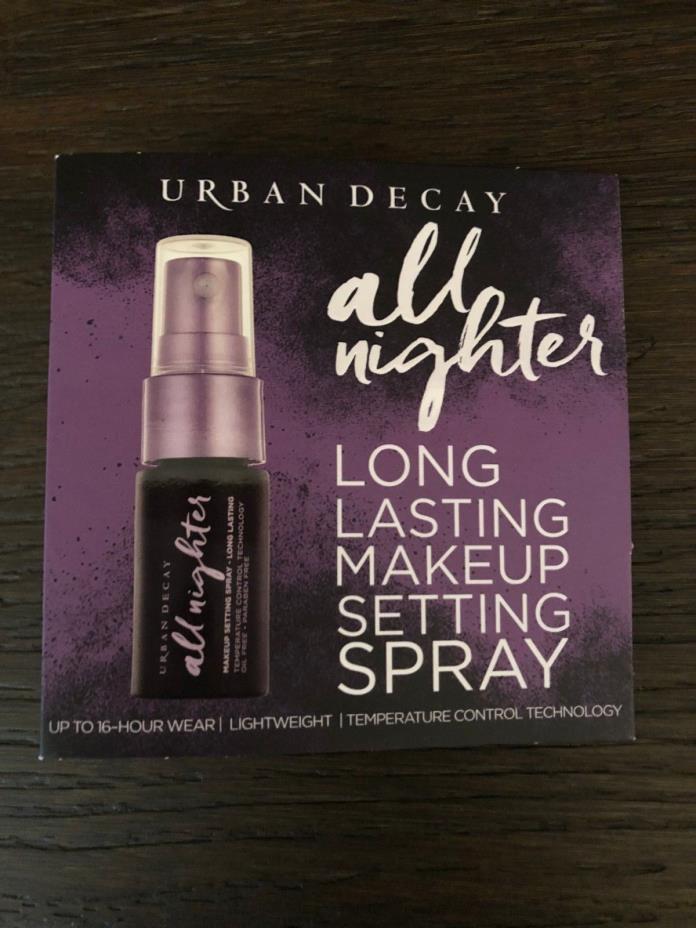 NEW Urban Decay All Nighter Makeup Setting Spray Sample STOCKING STUFFER