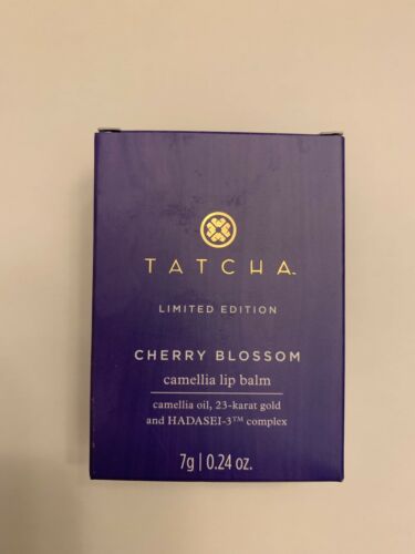 TATCHA  CHERRY BLOSSOM Camellia Lip Balm 23k Gold  NIB