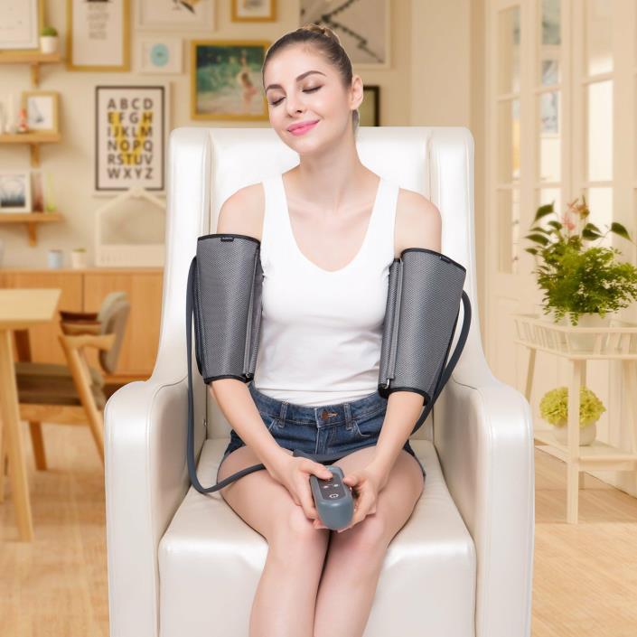 Wide Leg Massager Circulation Pump Muscle Therapy Air Compression Double Foot