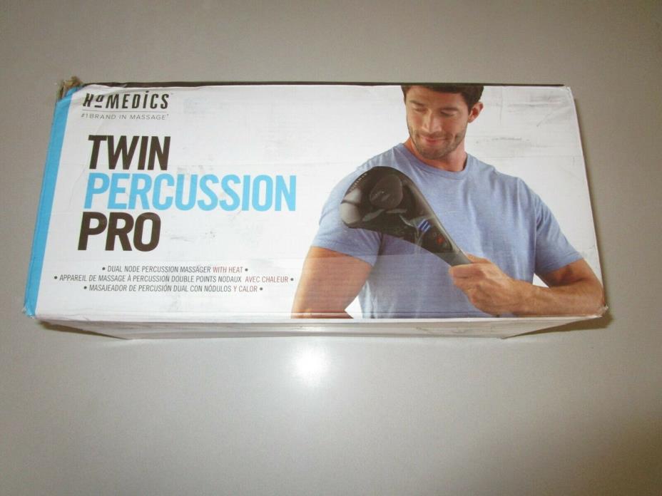 HoMedics Twin Percussion Pro Dual Node Massager with Heat, NEVER USED!!! READ!!!