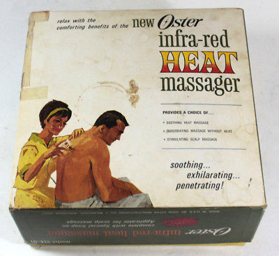 Vintage Oster Infra-Red Heat Massager with Scalp Snap On Model 214-01