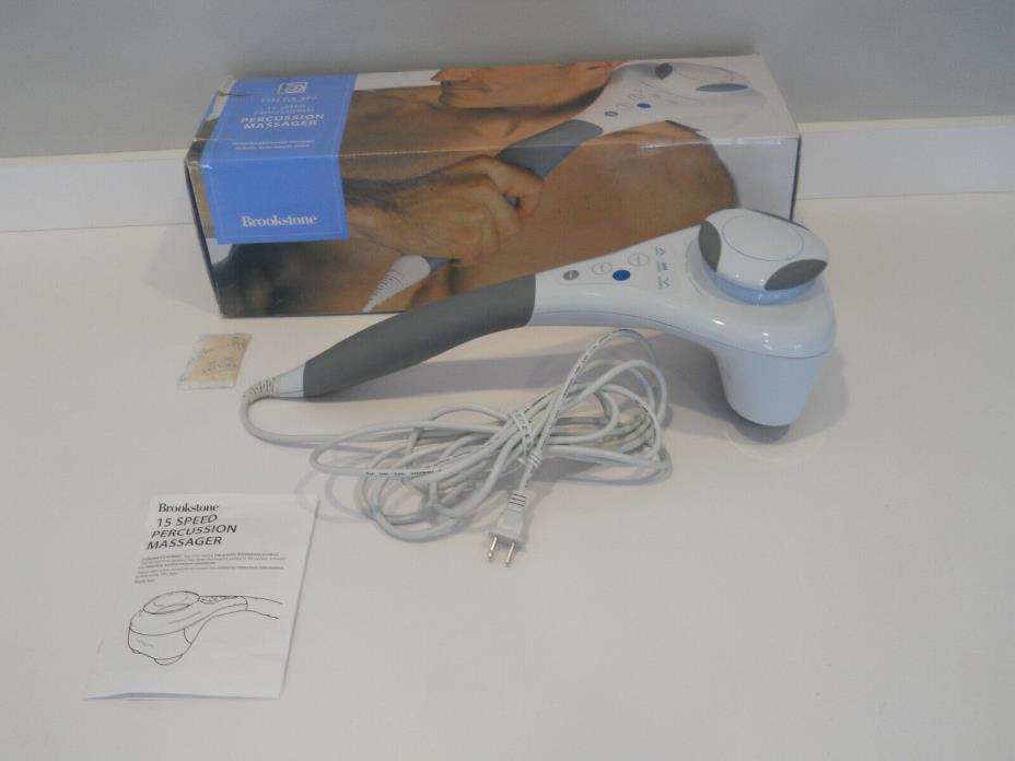 Brookstone THERA SPA PERCUSSION Vibrating Full Body Massager 15 speed 3 programs