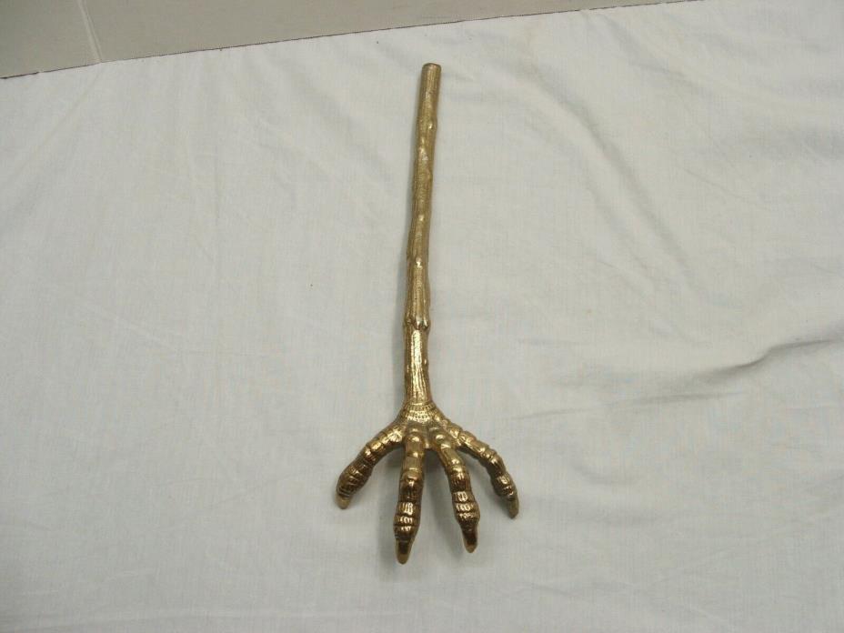 Eagle Claw Back Scratcher Brass Metal Shaft Realistic Look Claw 12
