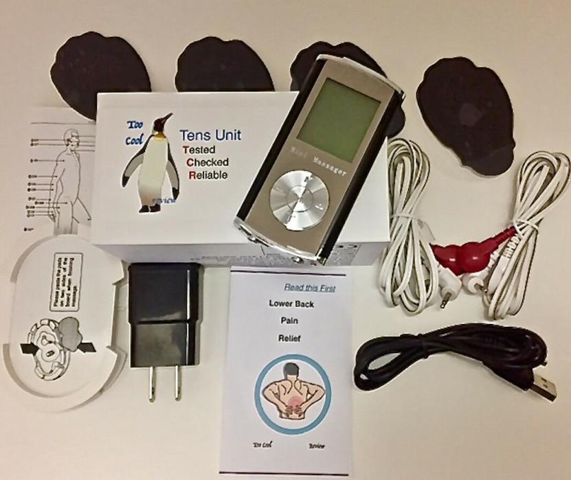 Tens Machine. New. Back Pain Relief. Electronic Muscle massager. Tens Unit. Slim