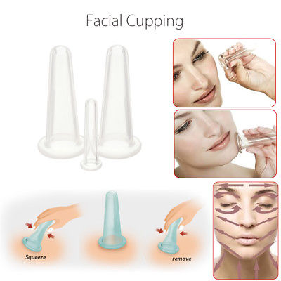 6Cups Silicone Cupping Body Face Massage Therapy Anti Cellulite Chinese Vacuum