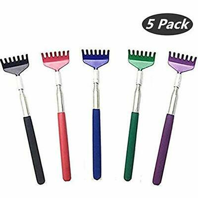 Set Of 5 Extendable Retractable Back Scratchers Stainless Steel With Non Slip