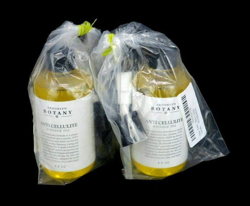 Brooklyn Botany Anti Cellulite Massage Oil Treatment 8.8 fl.oz (2 Pack Lot) 2020