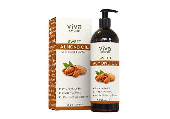 Viva Naturals Sweet Almond Oil 100% Pure Hexane Free Ideal for Skin and Hair NEW
