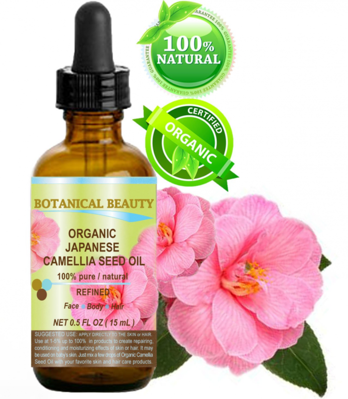 Japanese ORGANIC CAMELLIA Seed Oil. 100% Pure / Natural / Undiluted / Refined /