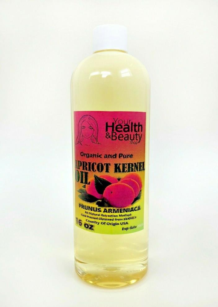 APRICOT KERNEL OIL REFINED ORGANIC CARRIER COLD PRESSED 100% PURE 16 OZ