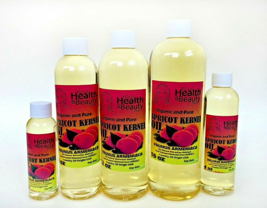 APRICOT KERNEL OIL REFINED ORGANIC CARRIER COLD PRESSED 100% PURE 12 OZ