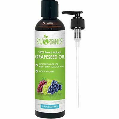 Grapeseed Oil By - 100% Pure, Natural & Cold-Pressed Ideal For Massage, And E