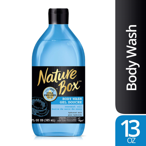 Nature Box Body Wash - for Hydrated Skin, with 100% Cold Pressed Coconut Oil, 13