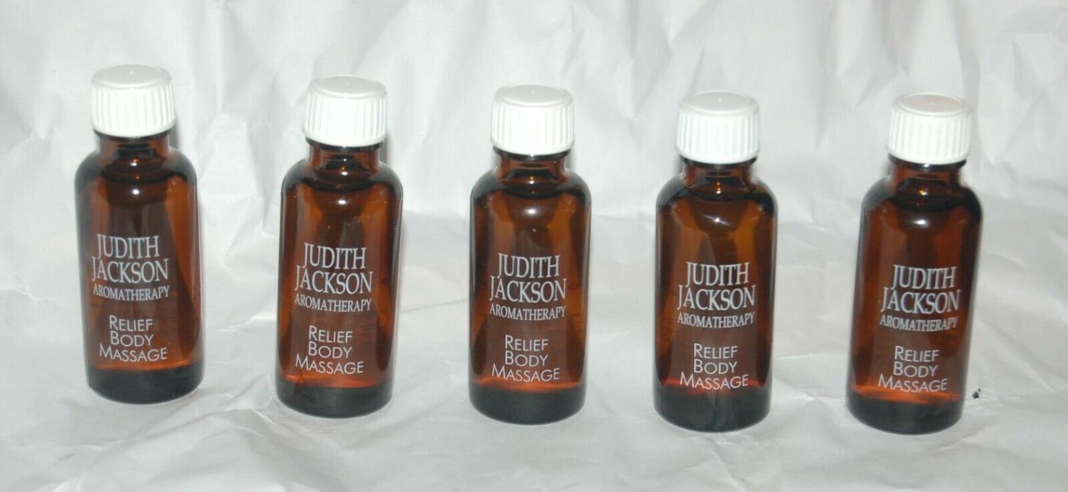 Judith Jackson Aromatherapy Relief Body Massage  Lot of 5 Bottles each .85 FL